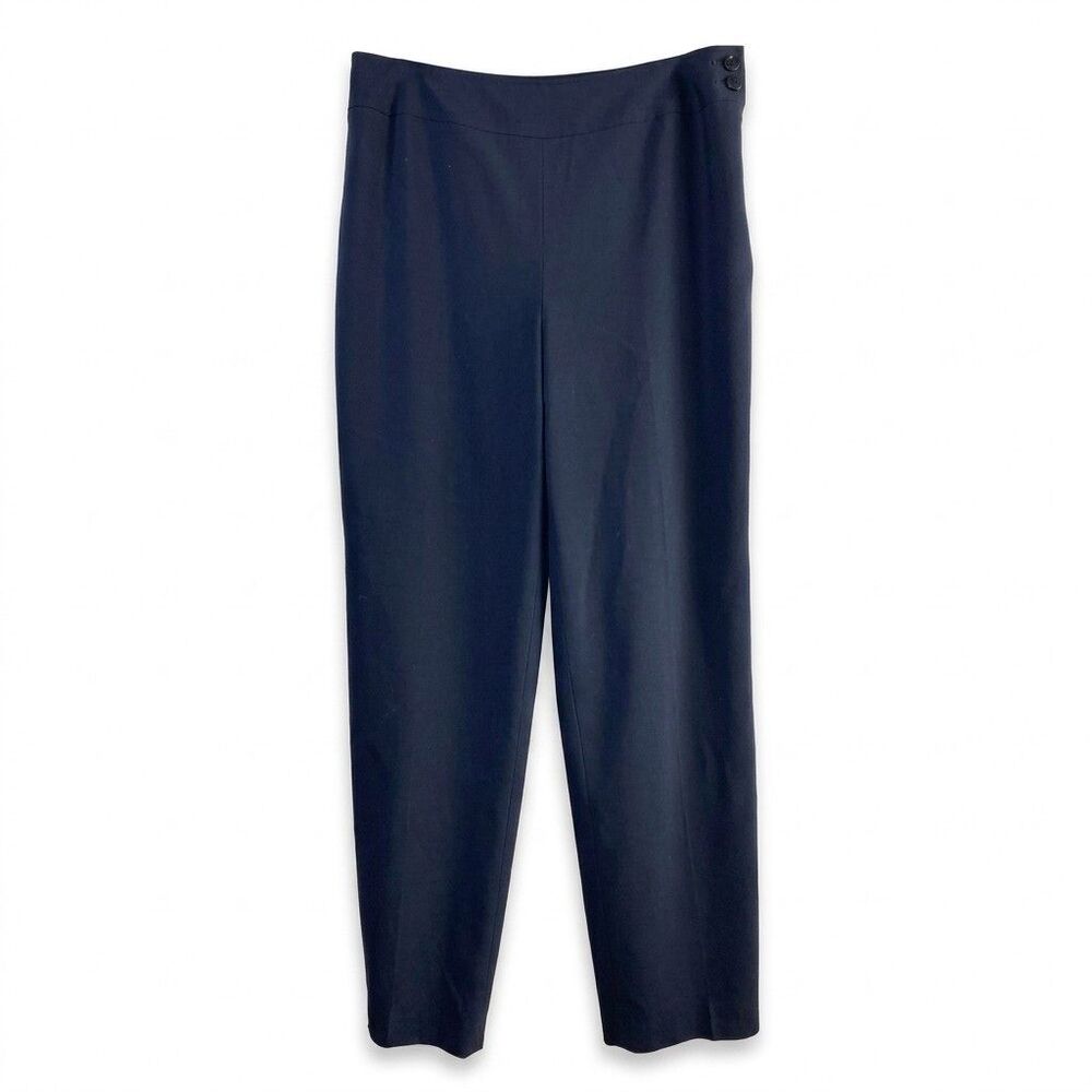 Talbots Tollegno 1900 Italian Wool Pants Sz 12 Navy Trousers Quiet Luxury Slacks